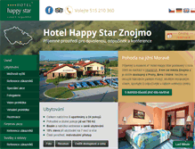 Tablet Screenshot of hotelhappystar.cz
